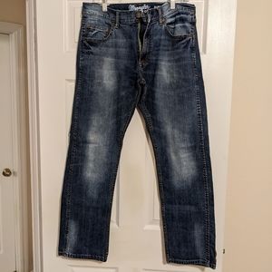 Wrangler 34x32 Men's Retro Slim Fit Straight Leg Jeans